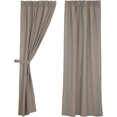 Grain Sack Blue Panel Set of 2 84x40 VHC Brands - The Fox Decor
